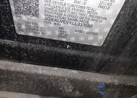 2020 GMC Terrain Awd Slt z USA, uszkodzony, nr VIN 3GKALVEVXLL310682